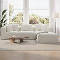 Novilla 106" Modular Sectional Sofa, L Shape Convertible Sectional Couch by Novilla