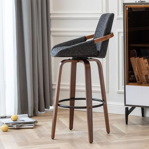 LUNLING 25.6" Counter Height Barstools Mid Century Modern Retro Bar Chairs - Image 3