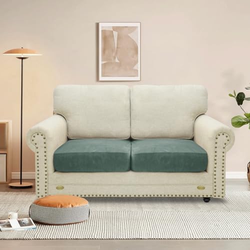 MAXIJIN Velvet Stretch Cushion Covers Couch Cushion Slipcovers Loveseat Sofa - Image 2