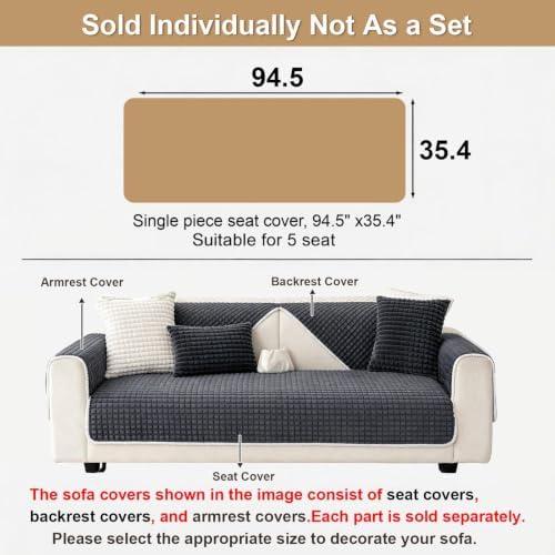 Soft Velvet Fuzzy Couch Covers Washable - Image 4