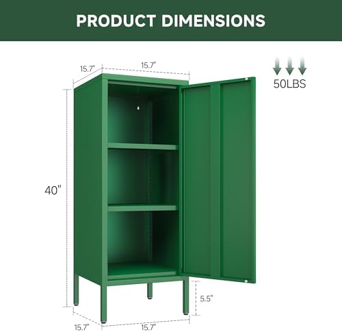 Metal Storage Cabinet 39.5” Decorative Storage Cabinet - Image 2