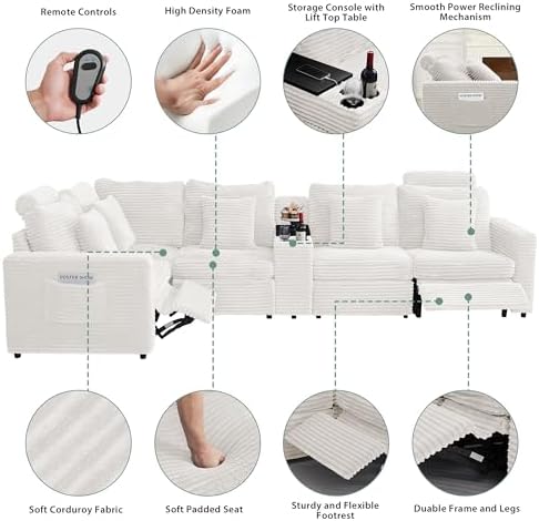 RARZOE Oversized Modular Sectional Sofa, 5-Seater L-Shaped - Image 5