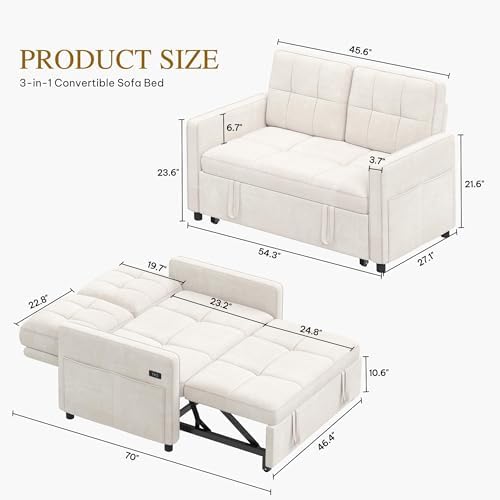 YITAHOME 55" Convertible Sofa Bed - Image 2