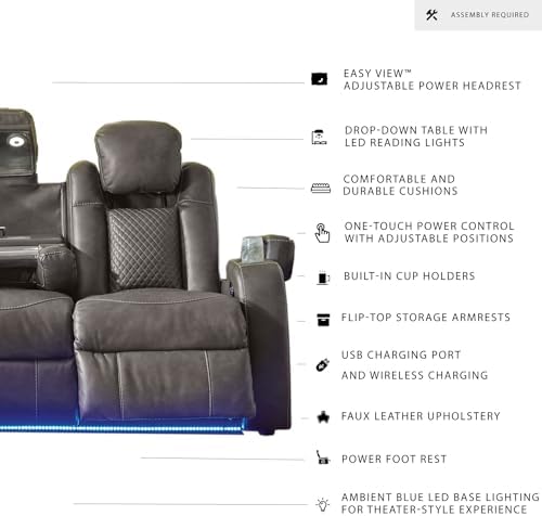 Signature Design by Ashley Power Reclining Sofa, Wall Hugger - Image 4