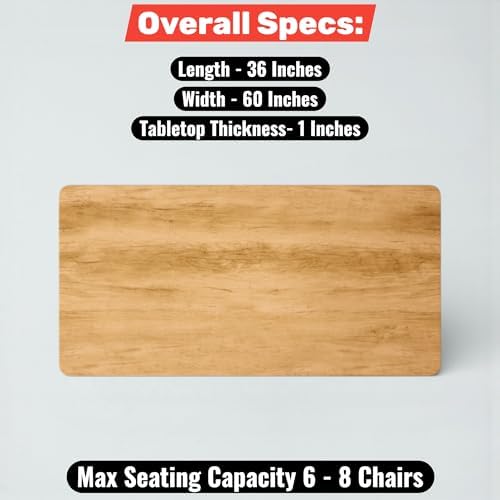 36" x 60" Rectangular Thermo-Formed MDF Table Top - Image 2