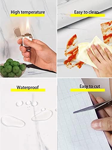 Marble Contact Paper White Peel and Stick Wallpaper 23.6"×197" - Image 5