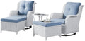 Belord 5 Piece Wicker Patio Furniture Set, Outdoor Swivel Rocker Chairs Set of 2 by Belord