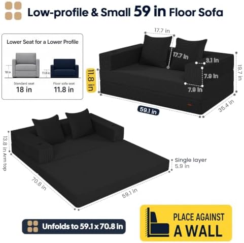 COMAX Boneless Futon Sofa Bed - Image 3