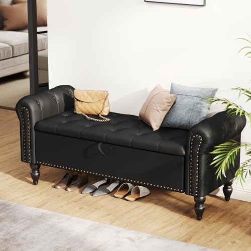 Furniliving 51” End of Bed Bench, Bedroom Bench - Image 6