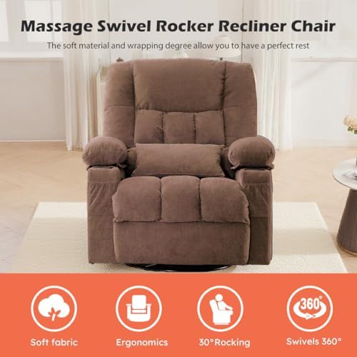 MAHOMICO Recliner Chair with Cup Holders - Image 3