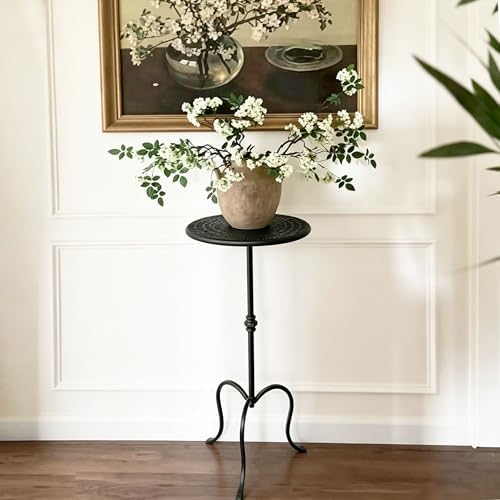 Metal Round Side Table, Modern Accent Small Drink Table, Coffee Martini Table - Image 2
