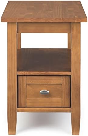 SIMPLIHOME Warm Shaker 14" Side Tables in Light Golden Brown - Image 2