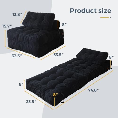MAXYOYO Folding Sofa Bed, Convertible Chair Bed - Image 2