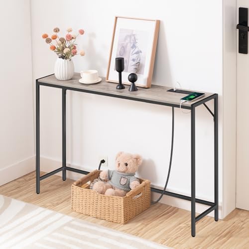 MAHANCRIS Console Table, Narrow Sofa Table, 43.7” Entrance Table - Image 4