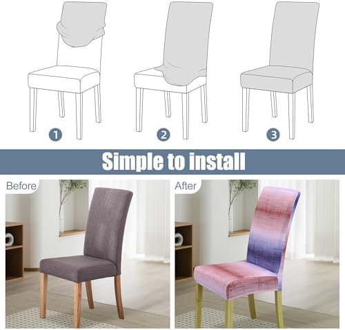 Dining Chair Covers, Stretch Seat Covers, Washable Furniture Protector - Image 4