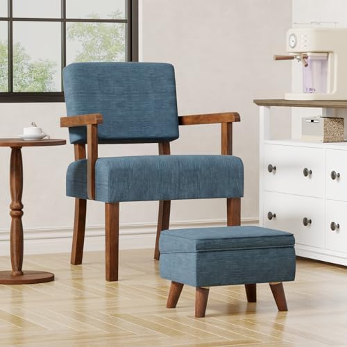 FAGAGA Accent Chair with Solid Wood Frame, Arm Chairs with Soft Seat - Image 5