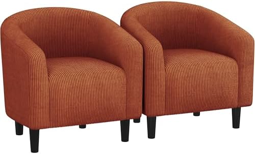 Yaheetech Compact Corduroy Accent Chairs Set of 2 by Yaheetech