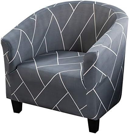 MIFXIN Tub Chair Slipcover 1 Piece High Stretch Club Chair Cover Elastic Barrel by MIFXIN