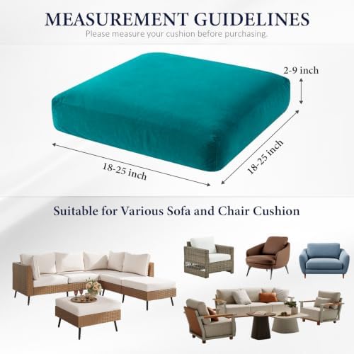 12Pcs Velvet Patio Cushion Covers Skin-Friendly Soft Outdoor Cushion Covers - Image 2