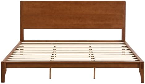 Merax King Size Bamboo Platform Bed Frame - Image 6