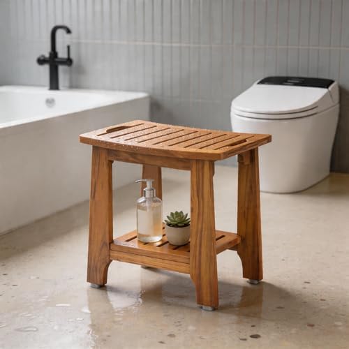 NNN 21" Standard Teak Shower Bench - Image 2