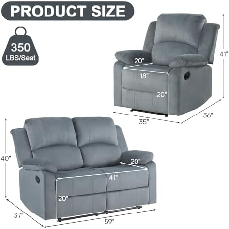 CANMOV Manual Reclining Couch Set - Image 2