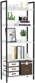 NUMENN Bookshelf, 5 Tier Freestanding Shelving Unit by NUMENN