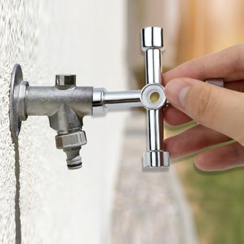Triangle Multi-functional Sillcock Key 4 Way Square Wrench Water Utility Key - Image 7
