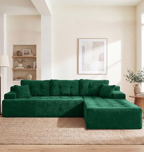 Hobestluk Boneless Couches Modular Sectional Sofa L-Shape Oversized Chaise by YourHomeDeservesMore
