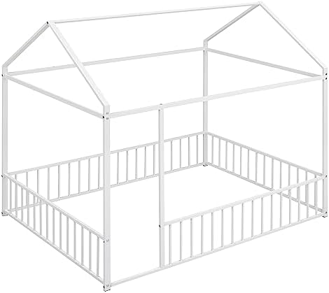 Flieks Full Size Metal Bed House Bed Frame - Image 7