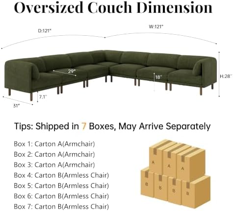 Cloud Sectional Couches for Living Room, Modular Sectional Sofa - Image 2