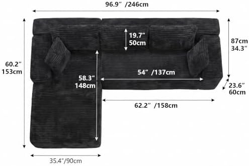 Boneless Couch Modular Sectional Sofa Cloud Couch - Image 2