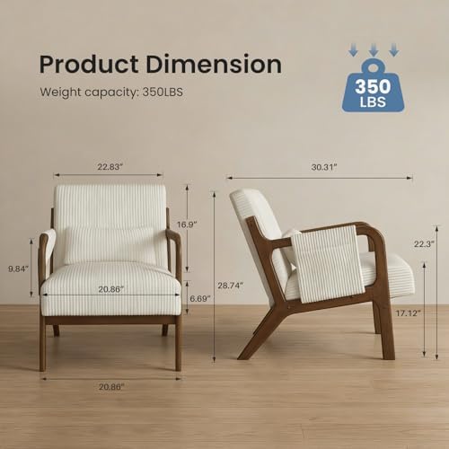 DUMOS Mid Century Modern Accent Chair - Image 2