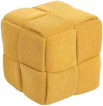 Cmishe 15" Square Woven Corduroy Ottoman Footrest by Cmishe