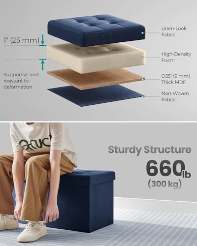 SONGMICS 30 Inches Storage Ottoman, Foldable Bench - Image 4