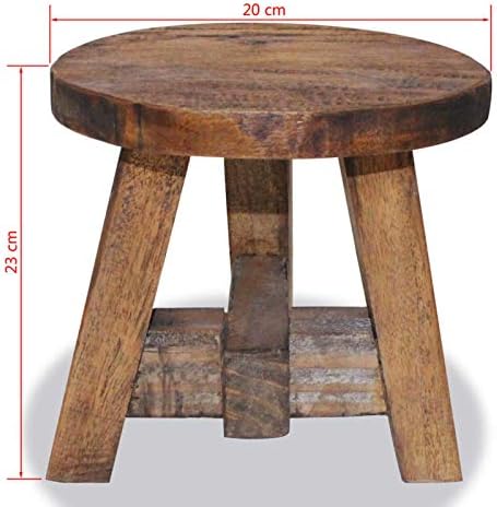 Round Wooden Stool, Small End Table Stool Plant Stool Chair - Image 2