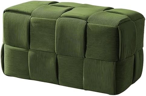 Cmishe 28" Rectangular Woven Corduroy Ottoman Footrest by Cmishe
