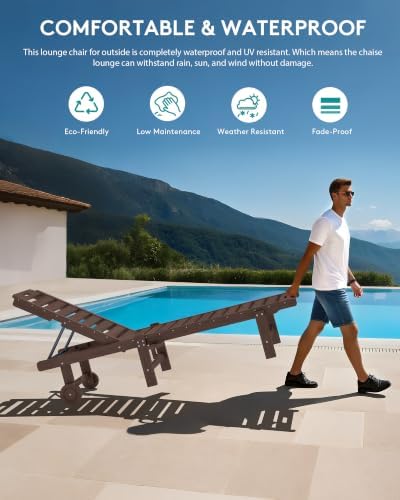 SERWALL HDPE Outdoor Chaise Lounge - Image 5