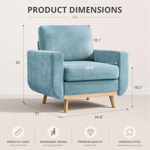Accent Chair for Bedroom, Reading Chair - Image 2