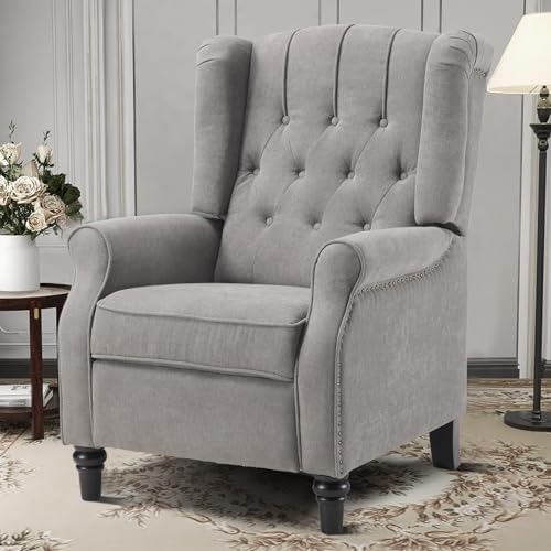 EBELLO Pushback Recliner Chair, Fabric Armchair Push Back Recliner by EBELLO