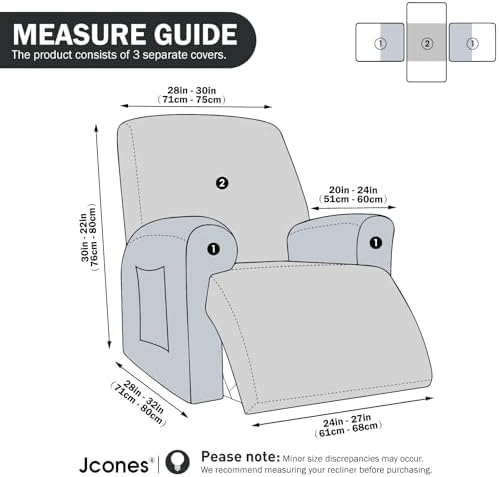 3 Pieces Stretch Recliner Chair Covers - Image 5