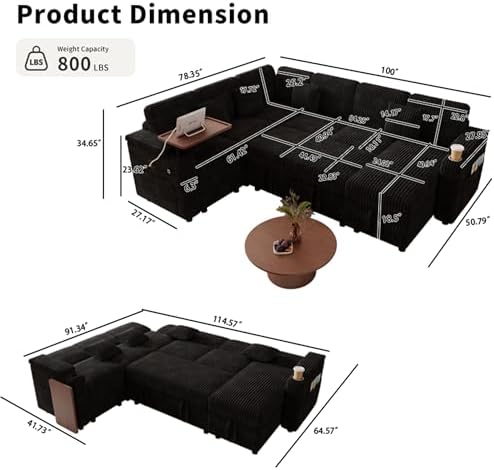 Oversized Modular Sectional Sleeper Sofas - Image 3