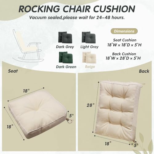 YZ HOME Jumbo Rocking Chair Cushion - Image 2