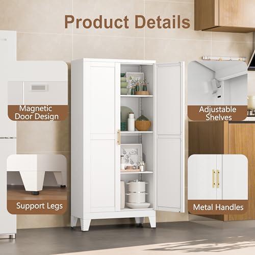 PAOFIN Metal Kitchen Pantry Storage Cabinet - Image 3