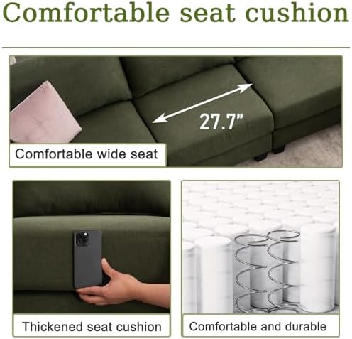 122.8" Large Sectional Couches for Living Room - Image 4