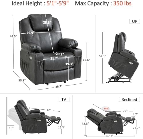 MCombo Electric Power Lift Recliner Chair Sofa - Image 3