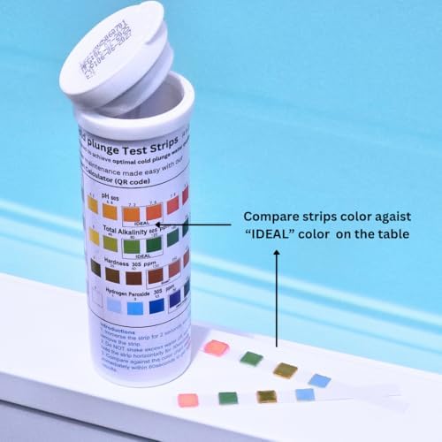 Cold Plunge Test Strips, 4-in-1 Water Quality Testing Kit, Alkalinity, Hydrogen - Image 3