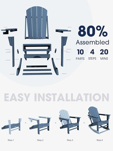 KINGYES Adirondack Rocking Chair - Image 6