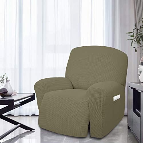 Easy-Going 4 Pieces Oversized Recliner Stretch Sofa Slipcover Sofa Cover - Image 2