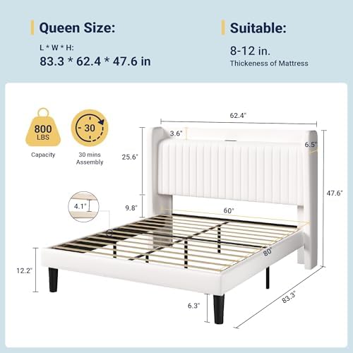 Allewie Queen Size Platform Bed Frame - Image 2